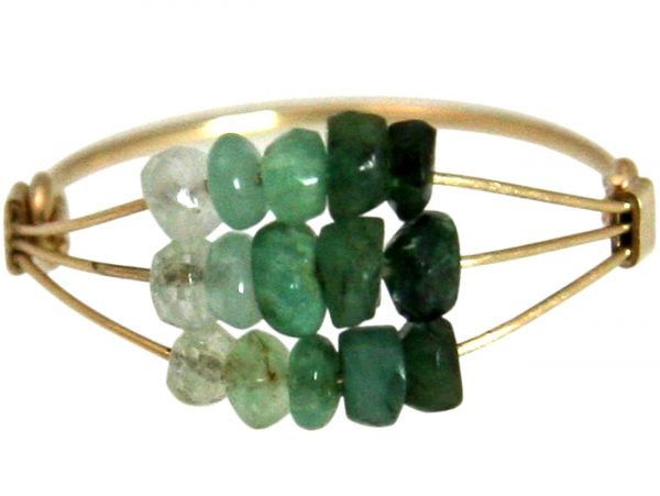 Gemshine - Damen - Ring - Vergoldet - Smaragd - Grün, Ringgröße:55 (17.5)
