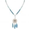Gemshine - Traumfänger - Halskette - Silber - Boho - Feder - Blau - 75 cm – Bild 3