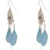 Gemshine - Traumfänger - Ohrringe - Silber - Boho - Feder - Blau - 7 cm – Bild 3