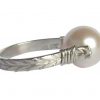 Gemshine - Damen - Ring - Spannring - 925 Silber - Zuchtperle - Weiß - 8mm, Ringgröße:54 (17.2) – Bild 3