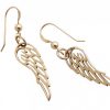 Gemshine - Damen - Ohrringe - WINGS - 925 Silber - Vergoldet - 3 cm – Bild 3