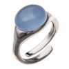 Gemshine - Damen - Ring - 925 Silber - Chalcedon - Blau - Größenverstellbar - 10mm – Bild 4