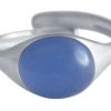 Gemshine - Damen - Ring - 925 Silber - Chalcedon - Blau - Größenverstellbar - 10mm – Bild 3