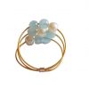 Gemshine - Damen - Ring - Vergoldet - Aquamarin - Perlen - Blau - Weiß, Ringgröße:52 (16.6) – Bild 4