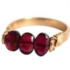 Gemshine - Damen - Ring - Spannring - Vergoldet - Granat - Dunkelrot, Ringgröße:59 (18.8) – Bild 3
