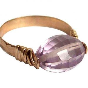 Gemshine - Damen - Ring - Spannring - Vergoldet - Rosenquarz - Rosa, Ringgröße:56 (17.8)