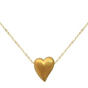 Gemshine  - Damen - Herz - Halskette - Anhänger - 925 Silber - Vergoldet - 2,5 cm