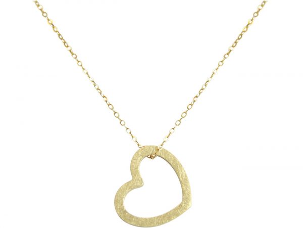 Gemshine  - Damen - Herz - Halskette - Anhänger - 925 Silber - Vergoldet - 2,5 cm