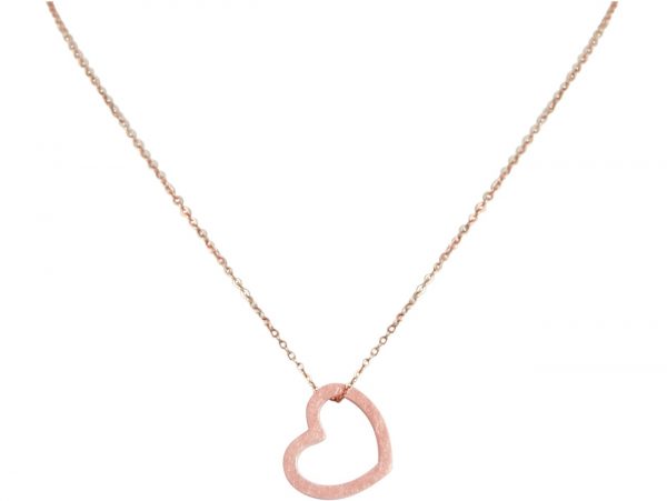 Gemshine  - Damen - Herz - Halskette - Anhänger - 925 Silber - Rose Vergoldet - 2,5 cm – Bild 3