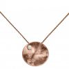 Gemshine - Damen - Halskette - Anhänger - 925 Silber - Rose Vergoldet - Schale -  Geometrisch - Design - Perle - Weiß - 45 cm