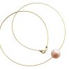 GEMSHINE Damenhalskette mit rosa Perle. 45 cm lange vergoldete Perlenkette - Made in München / Germany - Im eleganten Schmucketui mit Geschenkverpackung geliefert. – Bild 4