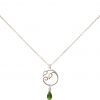 GEMSHINE Damenhalskette aus 925 Silber mit YOGA Lotusblume und Peridot Tropfen. Edelstein hervorragender Qualität und Farbe. Made in Madrid / Spanien. Im eleganten Schmucketui mit Geschenkverpackung. – Bild 5