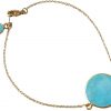 Gemshine - Damen - Armband - Vergoldet - Türkis - Blau - Facettiert - 19 cm