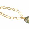 Gemshine - Damen - Armband - Anhänger - Medaillon - Perlmutt - Vergoldet - Grau - 2,5 cm – Bild 3