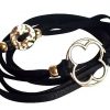 Gemshine - Damen - Armband - Wickelarmband - KNOTS Clover - Vergoldet - Schwarz - Größenverstellbar – Bild 5