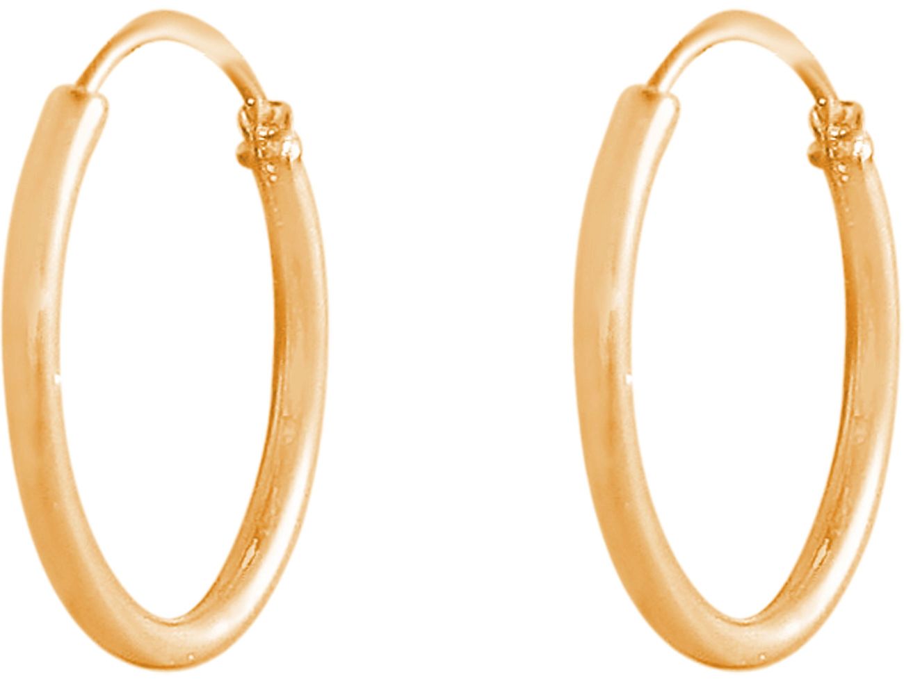 GEMSHINE 925 Silber vergoldete Creolen endless Hoop Ohrringe im klassischen Design in Größen 12 mm - 40 mm. Made in Madrid / Spanien, Ohrringe Diameter:40 – Bild 4