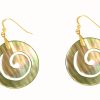 Gemshine - Damen - Ohrringe - Vergoldet - Perlmutt - Gold - 4 cm
