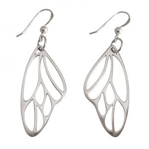 Gemshine - Damen - Ohrringe - Schmetterling - Flügel - WINGS - 925 Silber –- 4,5 cm
