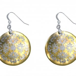 Gemshine - Damen - Ohrringe - 925 Silber - Perlmutt - 4 cm