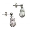 Gemshine - Damen - Ohrringe  - 925 Silber - UHU - 2 cm