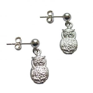 Gemshine - Damen - Ohrringe  - 925 Silber - UHU - 2 cm