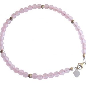 Gemshine - Damen - Armband  - 925 Silber - Rosenquarz - Rosa