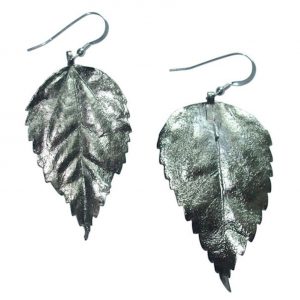 Gemshine - Damen - Ohrringe - 925 Silber - Blatt - Natur - 6 cm
