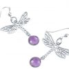 Gemshine - Damen -  Ohrringe - 925 Silber - LIBELLE - Amethyst - Lila - Violett - 4 cm – Bild 4