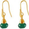 Gemshine - Damen - Ohrringe - Vergoldet - Onyx - Tropfen - Grün - 1,5 cm – Bild 4