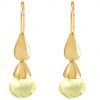 Gemshine - Damen - Ohrringe - Vergoldet - Lemon Quarz - Tropfen - Gelb - 1,5 cm