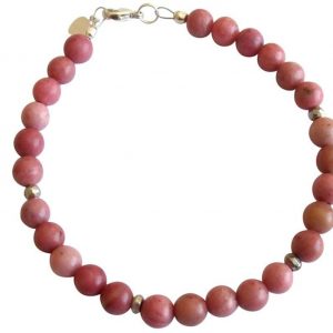 Gemshine - Damen - Armband - Edelstein - Rosa - 925 Silber - 6 mm