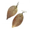 Gemshine - Damen - Ohrringe - Vergoldet - Blatt - Rose - Natur - 7 cm – Bild 5