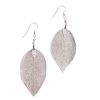 Gemshine - Damen - Ohrringe - 925 Sterling Silber - Blatt - Rose - Natur - 7 cm – Bild 4