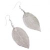 Gemshine - Damen - Ohrringe - 925 Sterling Silber - Blatt - Rose - Natur - 7 cm – Bild 3