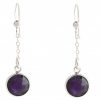 GEMSHINE Damenohrringe aus 925 Silber. 3,5 cm Yoga Ohrhänger mit Amethysten hervorragender Qualität und Farbe. Made in Madrid / Spanien. Im eleganten Schmucketui mit Geschenkverpackung geliefert. – Bild 3