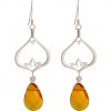GEMSHINE Damenohrringe aus 925 Silber mit YOGA Mandala Lotusblumen und goldgelbe Citrinen hervorragender Qualität. Made in Madrid / Spanien. Im eleganten Schmucketui mit Geschenkverpackung geliefert.