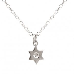 Gemshine  - Damen - Halskette - Anhänger - STERN - Diamant - Brillant - 925 Silber - 1 cm