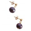 Gemshine - Damen - Ohrringe - Vergoldet - Perle - Tahiti - Grau - 7 mm – Bild 3